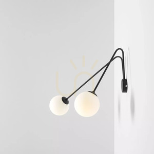 Aldex Holm L Wandleuchte schwarz, 2×E14, 72 cm, 1082D1_L small 4