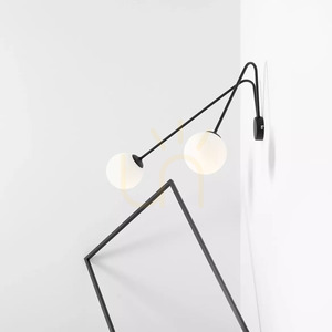Aldex Holm L Wandleuchte schwarz, 2×E14, 72 cm, 1082D1_L small 5