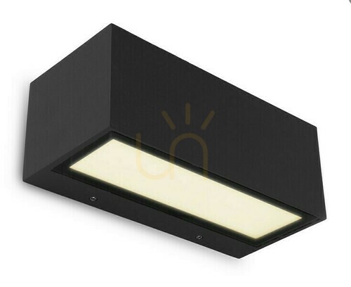 Prüfen Außenwandleuchte Lutec GEMINI LED 15 W schwarz Aluminium 5189112012