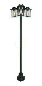 Außenstehleuchte Lutec Kelsey 7273606012 schwarz Aluminium 3-flammig 191 cm small 0