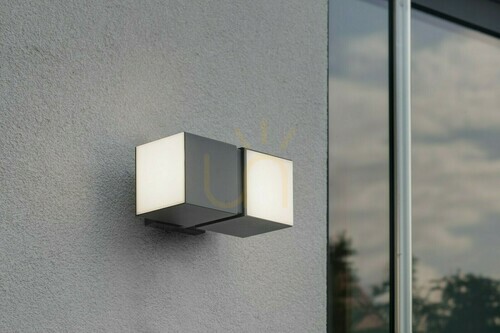 Prüfen Außenwandleuchte Lutec CUBA 5193808118 mit zwei drehbaren LED-Würfeln, 4000 K, anthrazit, IP54