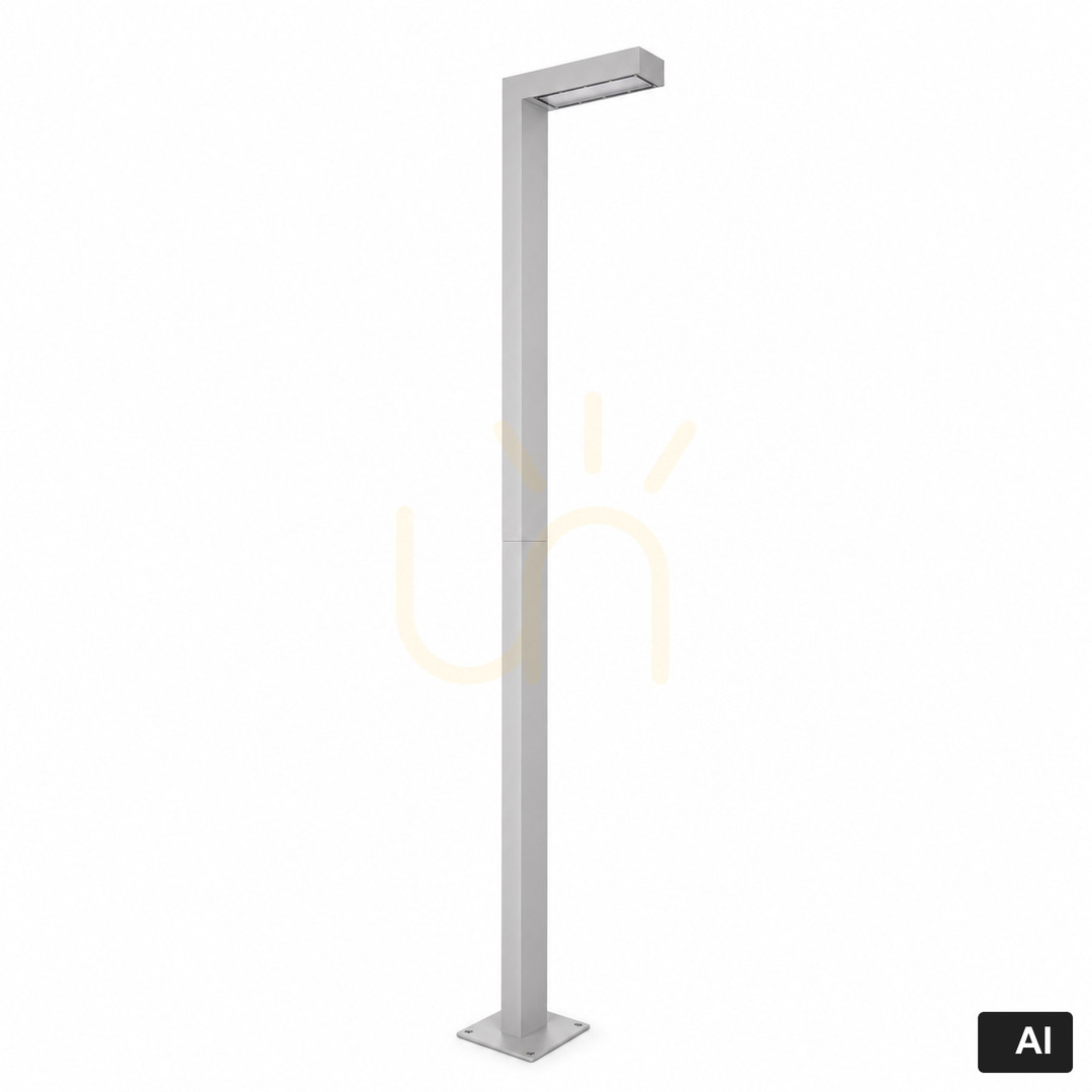 Hliníková vonkajšia stĺpová lampa NORLYS ASKER 1360AL LED 12 W 1128 lm 3000 K IP65 216 cm