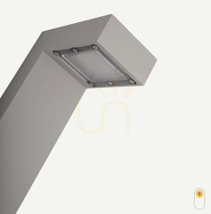 Aluminiumfarbene Außenmastleuchte NORLYS ASKER 1360AL LED 12 W 1128 lm 3000 K IP65 216 cm small 1