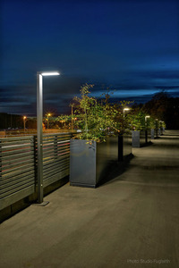 Gartenmastleuchte NORLYS Asker 1360GR Graphitgrau RAL 7016 LED 12 W 3000 K 216 cm small 4