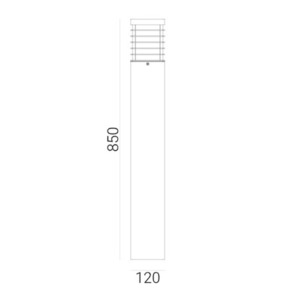 Pollerleuchte NORLYS Halmstad 1483GA, feuerverzinkt, E27, 85 cm small 5