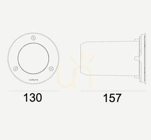 Befahrbare Bodeneinbauleuchte Rena 1550ST, Edelstahl, rund, LED GU10 5,3 W 3000 K – NORLYS small 4