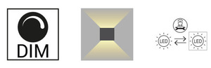Außenwandleuchte NORLYS Lillehammer 1581GR graphit RAL 7016, LED 7,3 W 3000 K, Up-and-Down-Licht small 9