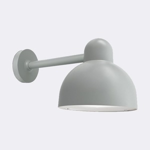 Außenwandleuchte NORLYS Koster 1912AL hellgrau RAL 9006, LED 17,5 W 3000 K small 0