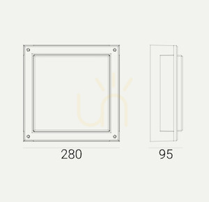 Außen-Wand- und Deckenleuchte Norlys Nordland 718GR LED 10 W 3000 K, 28 × 28 cm, Graphit RAL 7016 small 1