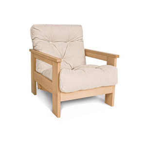Lounge-Möbel-Set MEXICO Sofa Sessel Tisch WoodMan Buche Creme Boho small 1