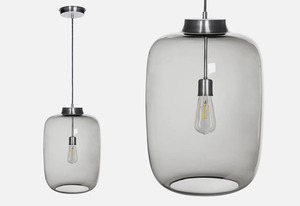 Famlight moderne Pendelleuchte Laut grau Edelstahl 2 Famlight moderne Pendelleuchte Laut grau Edelstahl small 2