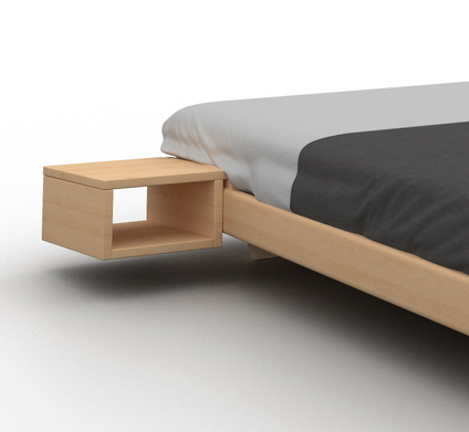 Prüfen WoodMan CARRE massiver Nachttisch aus rohem Buchenholz WUA-01484