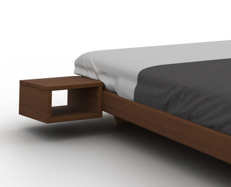 Nachttisch hängend WoodMan CARRE Nussbaum massiv Buche WUA-01487