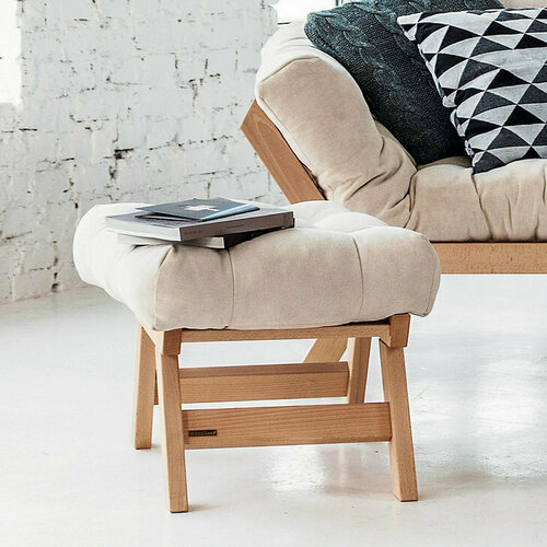 Prüfen Sitzpuff WoodMan Allegro Buchenholz natur WUA-00485
