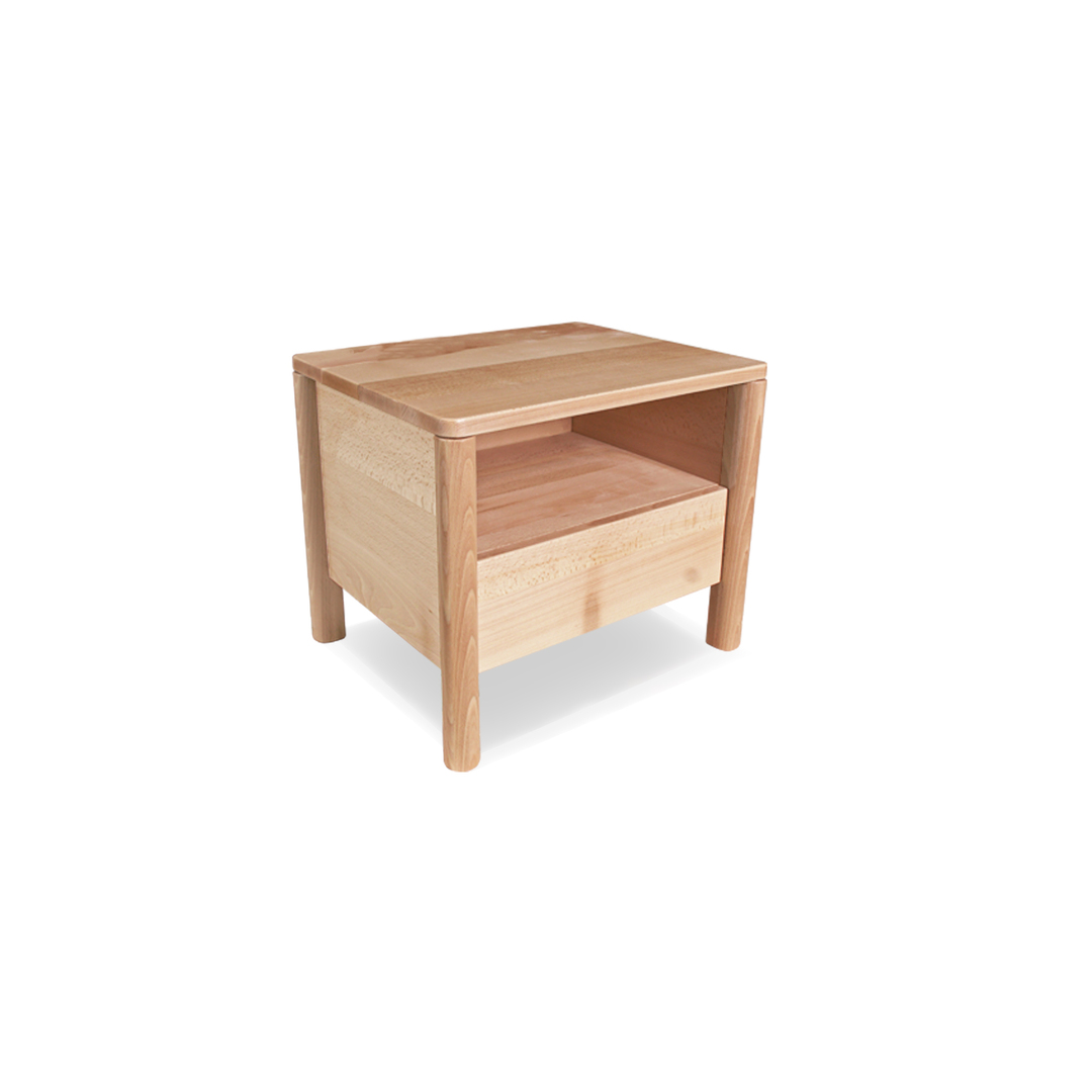 Nattduksbord WoodMan DROP i obehandlad massiv bok WUA-01263