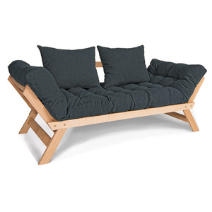 Schlafsofa Allegro WoodMan Buche natürlich Graphit 80x203 cm WUA-00377 small 0