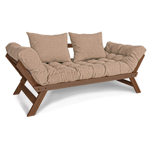 Prüfen Schlafsofa WoodMan Allegro Buche beige Walnuss WUA-00539