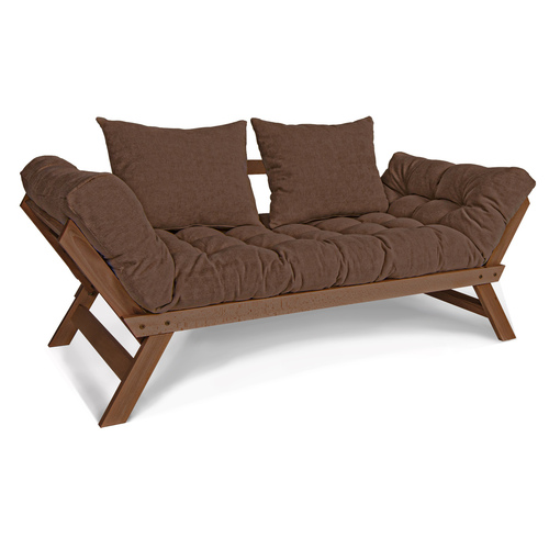 Prüfen Schlafsofa WoodMan Allegro Buche Walnuss braun 203x80 cm WUA-00533