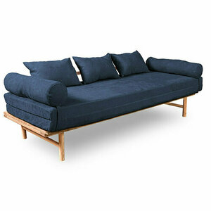 Schlafsofa WoodMan ausziehbar Buche massiv marineblau WUA-01379 small 1