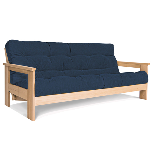 Prüfen Schlafsofa WoodMan MEXICO aus Buchenholz, blau, WUA-00628