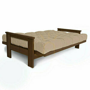 Schlafsofa WoodMan Mexico beige Buchenholz Walnuss SKL WUA-00637 small 1