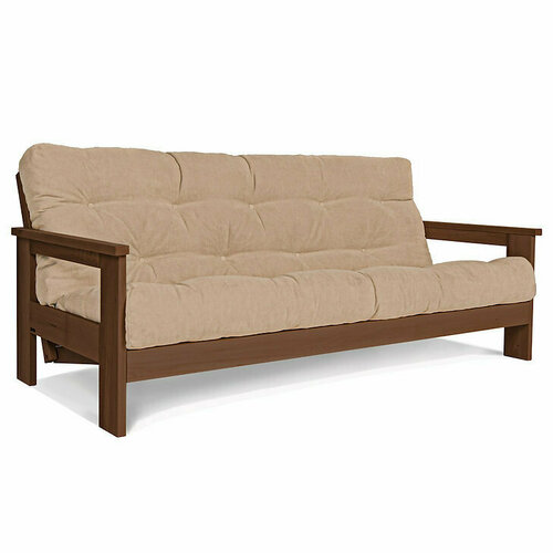 Prüfen Schlafsofa WoodMan Mexico beige Buchenholz Walnuss SKL WUA-00637
