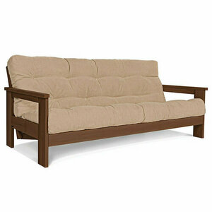 Schlafsofa WoodMan Mexico beige Buchenholz Walnuss SKL WUA-00637 small 0