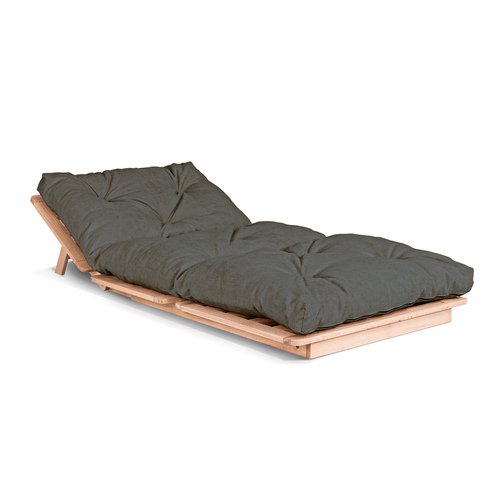 Prüfen Futonsofa WoodMan Layti 90 aus Buchenholz, grau, WUA-00885