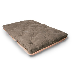 Futon-Schlafsofa WoodMan LAYTI-140 WUA-01117, Buche natur, beige Matratze, Liegefläche 140 × 200 cm small 1