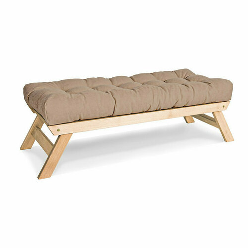 Prüfen Bank WoodMan Allegro gepolstert beige Buchenholz WUA-00945