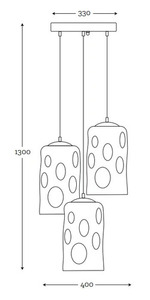 Moderne Deckenpendelleuchte RUU 3er-Set aus Messing small 2