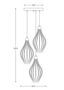 SAVAII moderne Deckenpendelleuchte 3er Set aus Edelstahl small 2
