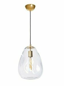 Moderne Glas-Pendelleuchte Storm L transparent Edelstahl small 0