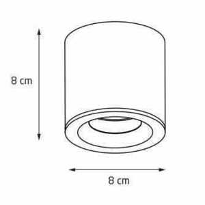Max Light FORM C0216 Deckenleuchte schwarz – IP65, 1xGU10 max 50W, Metall, Ø8 x 8 cm, Bad und außen small 1