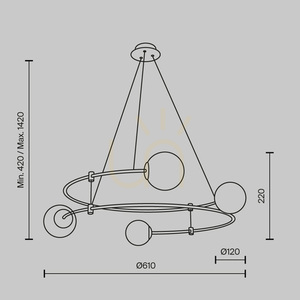 BALANCE Hängeleuchte MOD317PL-04G Maytoni small 7