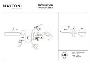 LED-Wandleuchte FAD MOD070WL-L8B3K Schwarz Maytoni small 8