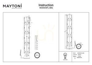 Maytoni Puntes MOD043FL-08G Stehleuchte Gold mit Kristallen 8×E14 small 7
