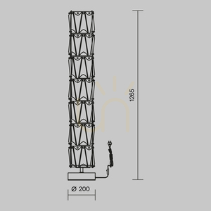 Maytoni Puntes MOD043FL-08G Stehleuchte Gold mit Kristallen 8×E14 small 9