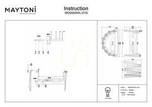Wandleuchte PUNTES MOD043WL-01G Maytoni small 3