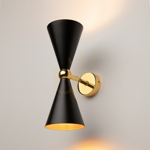 VESPER Wandleuchte MOD108WL-02GB Schwarz-Gold 2xE14 32 cm Maytoni small 2
