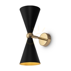 VESPER Wandleuchte MOD108WL-02GB Schwarz-Gold 2xE14 32 cm Maytoni small 4