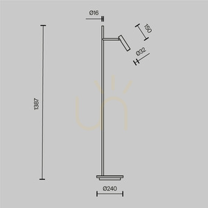 ESTUDO Z010FL-L8B3K Stehleuchte Maytoni small 10