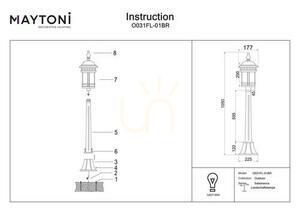 SALAMANCA Lichtmast O031FL-01BR IP44 Maytoni small 5