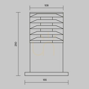 BRONX Lichtmast O576FL-01B1 IP54 Maytoni small 7