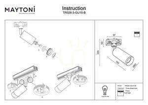 FOCUS TR028-3-GU10-B Stromschienenstrahler Maytoni small 3