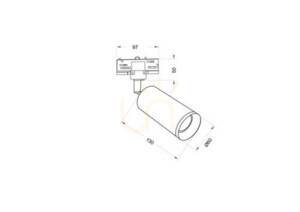 FOCUS TR028-3-GU10-B Stromschienenstrahler Maytoni small 4