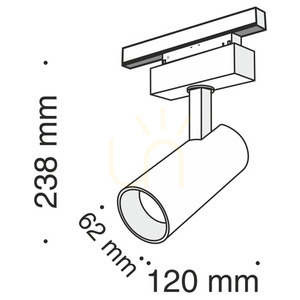 FOCUS LED Stromschienenstrahler TR019-2-15W3K-B Maytoni small 5