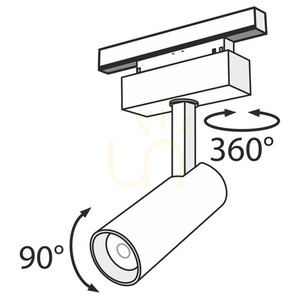 FOCUS LED Stromschienenstrahler TR019-2-10W4K-B Maytoni small 5