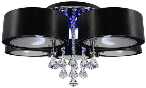 Prüfen ANTILA DRS8006/5 Plafond E27 5 Lampen. 27xLED CHROM SCHWARZ