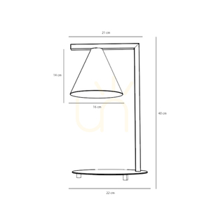 Aldex Form Tischleuchte senfgelb 40 cm E27 1108B14 small 4